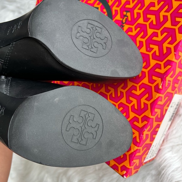 Tory Burch Black Bristol Equestrian Calf Ankle Bootie Shoes 7.5 - Picture 10 of 11